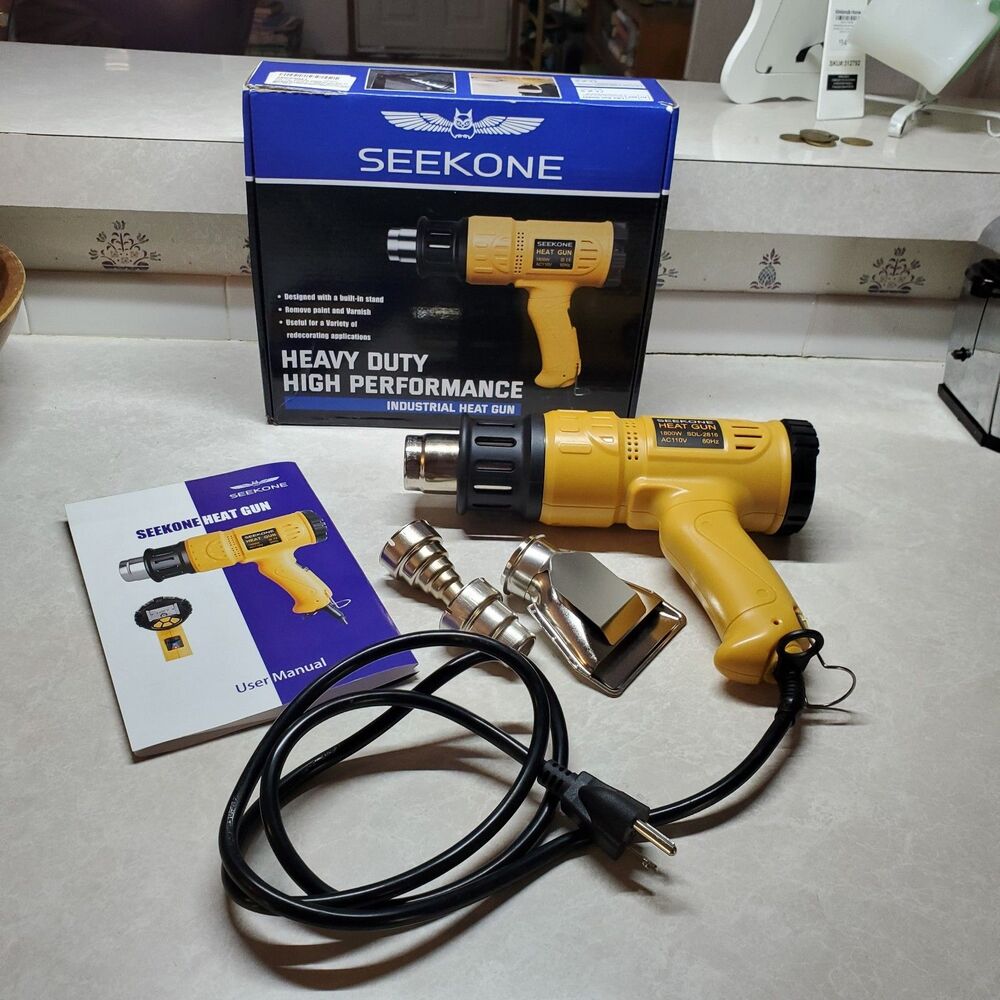 SEEKONE 1800W Heavy Duty Hot Air Heat Gun Kit